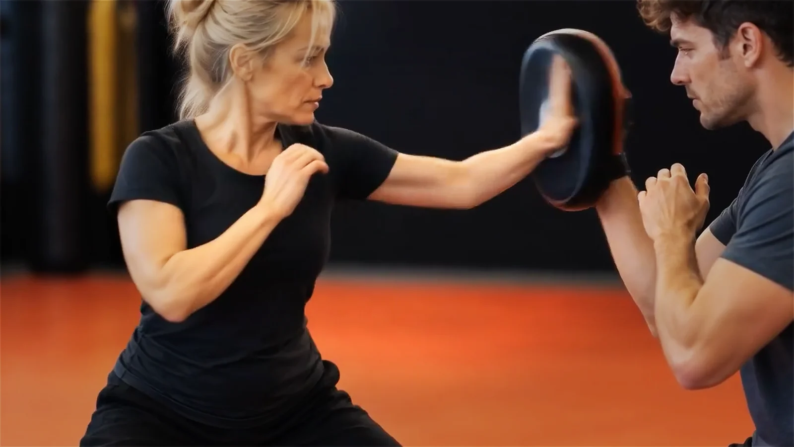 Adults practising Kung Fu in a class